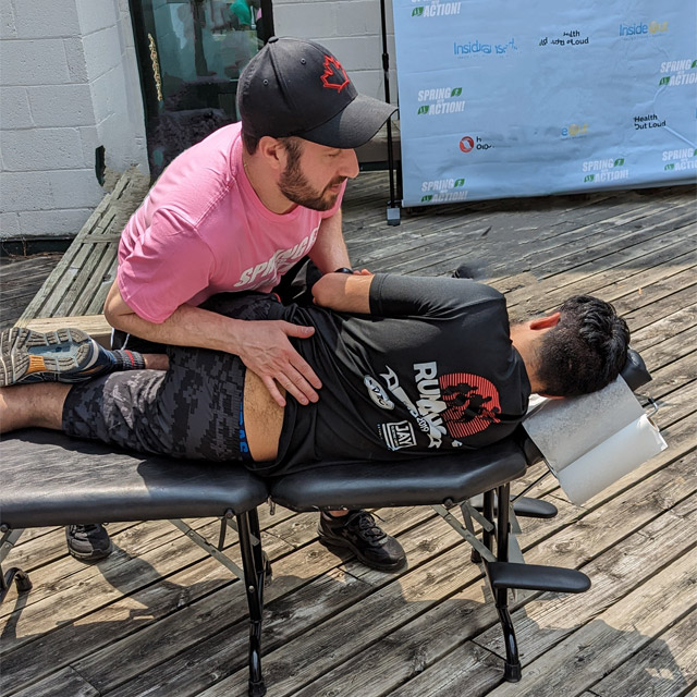 performing chiropractic adjustments